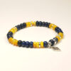 Blue Aventurine and Lapis Lazuli disc bead bracelet for emotional and mental clarity
