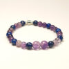 Purple Fluorite and Lapis Lazuli bracelet for insight, balance, and spiritual clarity