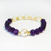 Soul Veil bracelet with Amethyst, Pearl, and Shell Beads