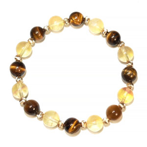 Earth Fortune bracelet with Yellow Tiger’s Eye and Yellow Fluorite for focus and grounded wealth