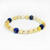 Strategic Calm bracelet with Lapis Lazuli and Yellow Fluorite for insight and grounded strategy