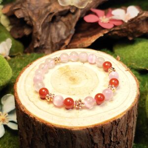 Blush Magnet bracelet with pink gemstones for romantic attraction and feminine energy