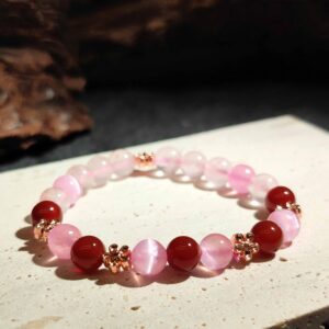 Blush Magnet bracelet with pink gemstones for romantic attraction and feminine energy