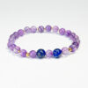 Amethyst and Lapis Lazuli bracelet representing Fire and Water Forces for clarity and wisdom.