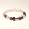 Heart Whisper bracelet with Rose Quartz and Purple Fluorite for emotional healing and attracting love