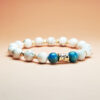 Venus Current crystal bracelet with white turquoise and blue apatite for love, attraction, and prosperity.