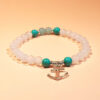 Turquoise, Blue Agate, and White Agate bracelet designed for clear communication, emotional balance, and mental clarity