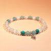 Turquoise, Blue Agate, and White Cat’s Eye bracelet designed for clear communication and magnetic self-expression
