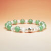Verdantis Ward crystal bracelet with Green Aventurine and White Selenite for career stability and protection.