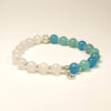 Mindflow bracelet with White Agate and Blue Agate for emotional clarity and calm