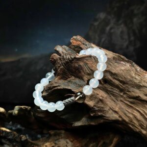 Smoky Quartz and White Agate bracelet for grounding, emotional balance, and clear mental focus