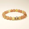 Bracelet with Yellow Fluorite and Orange Moonstone for wisdom and creative insight