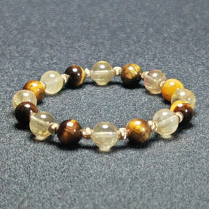 Earth Fortune bracelet with Yellow Tiger’s Eye and Yellow Fluorite for focus and grounded wealth