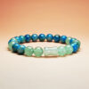 Verdant Ascent crystal bracelet with green aventurine, blue apatite, and quartzite jade for resilience, health, and good fortune.