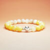 Harvest Crown crystal bracelet with yellow calcite and natural shell for career and wealth success.