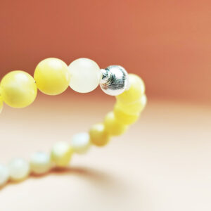 Harvest Crown crystal bracelet with yellow calcite and natural shell for career and wealth success.