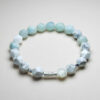 Pisces Aequora zodiac bracelet with White Turquoise, Amazonite, and Pisces-engraved pearl.