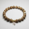 Terra Scribe picture jasper zodiac bracelet with Virgo pendant for grounding and clarity.