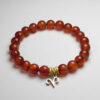 Aries Flame red agate zodiac bracelet with Aries pendant for courage and passion.